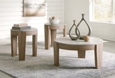 Prime Furniture - Ashley Furniture - Guystone Table (Set of 3) - Occasional Table Set (3/CN) / Light Brown - T237-13